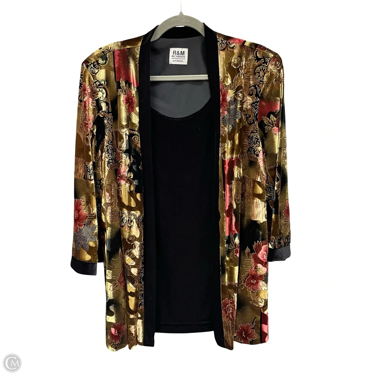 Jacket Other By R And M Richards In Black & Brown, Size: Xl