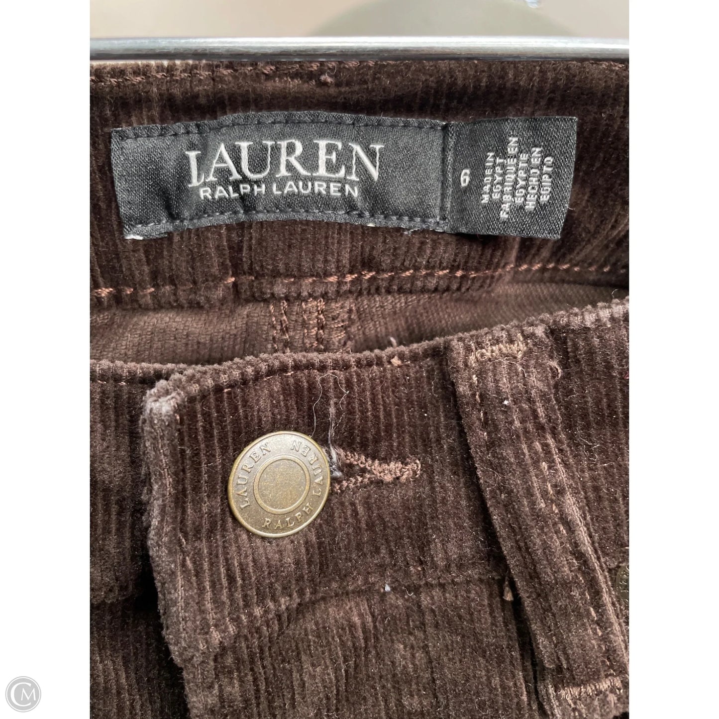 Pants Corduroy By Lauren By Ralph Lauren In Brown, Size: 6
