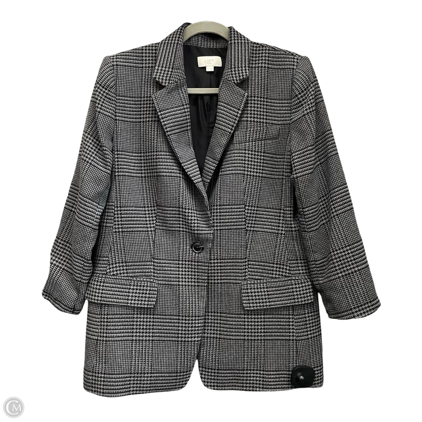 Blazer By Loft In Black & Grey, Size: 4p