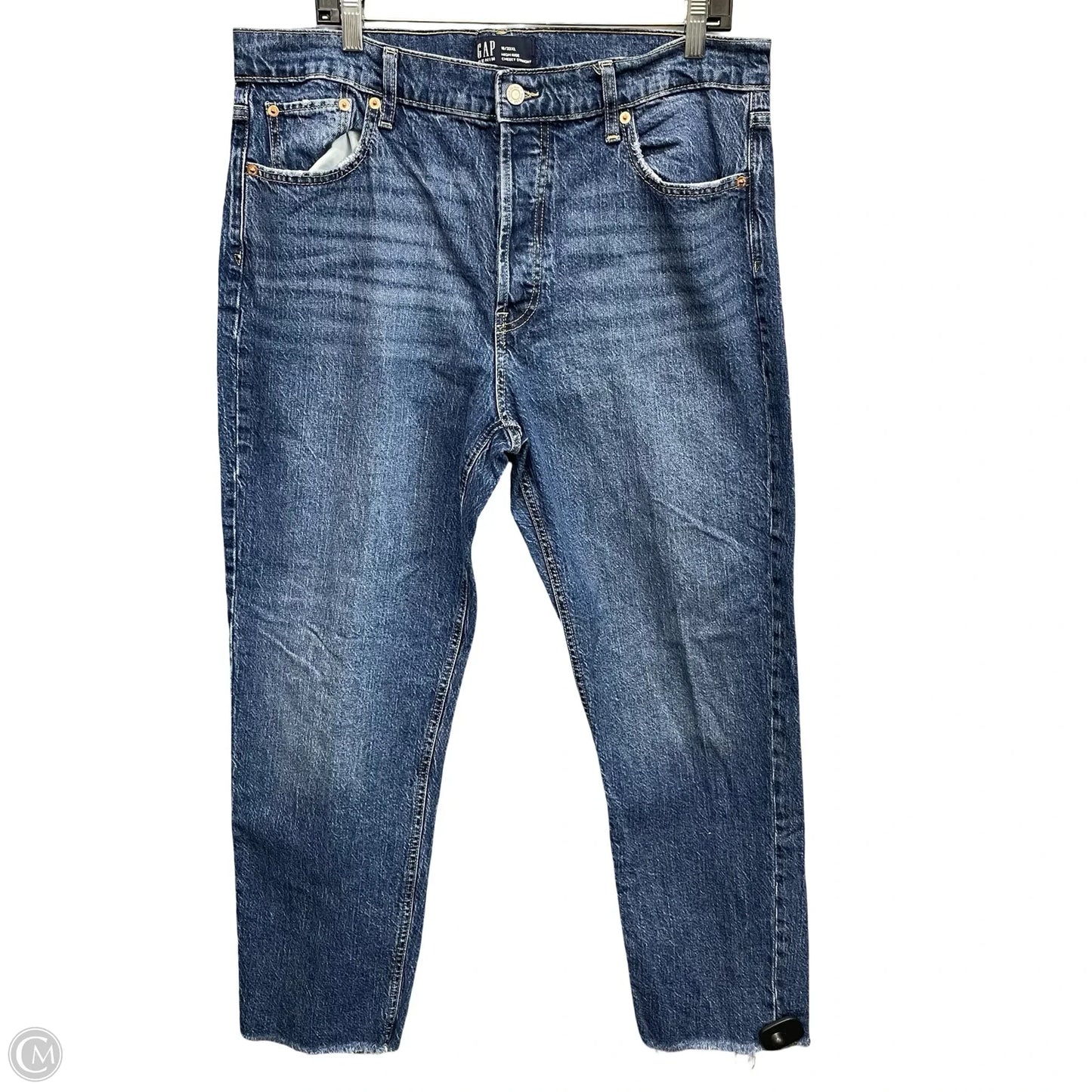 Jeans Straight By Gap In Blue Denim, Size: 16