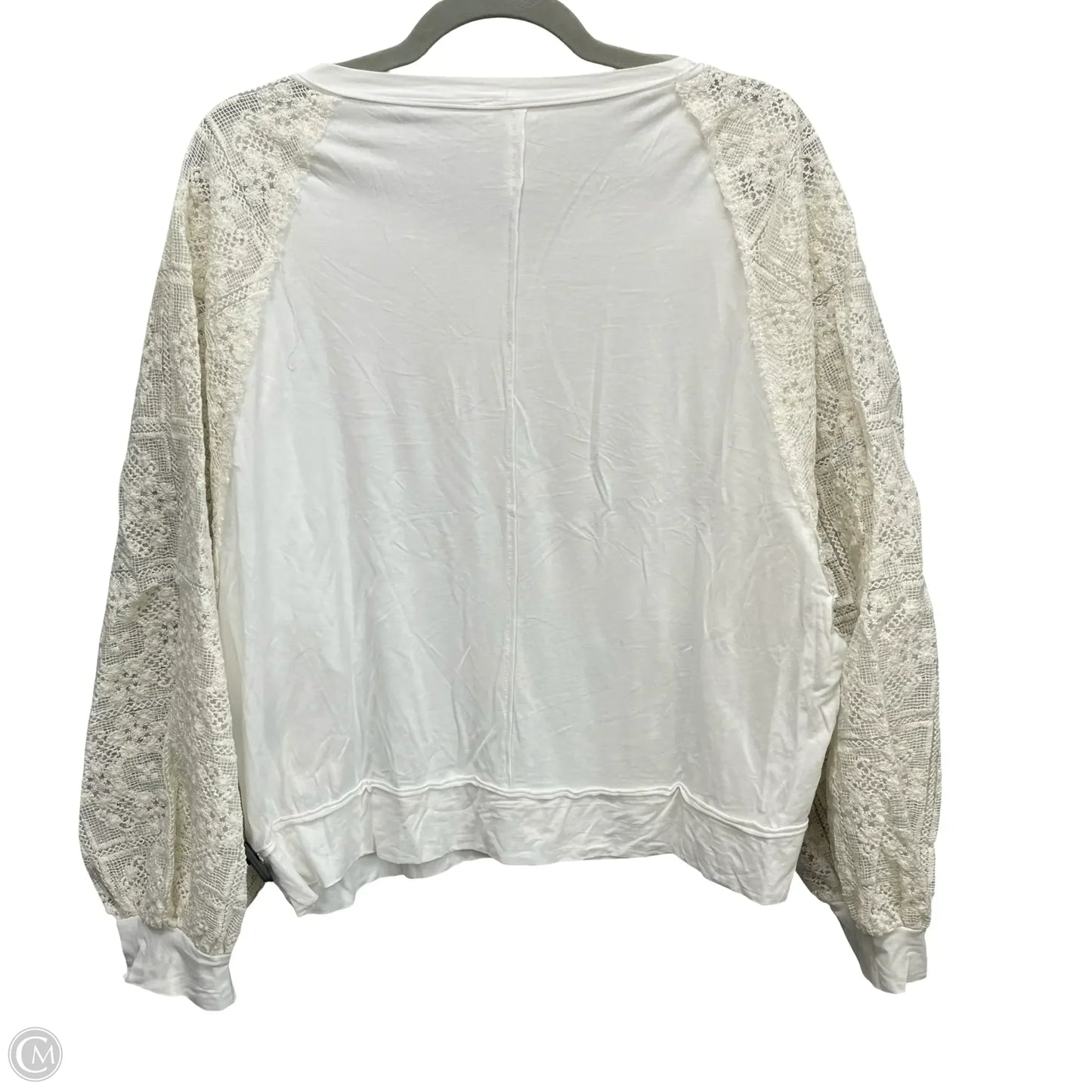 Top Long Sleeve By Pol In White, Size: M