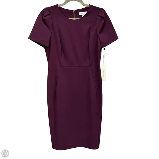 Dress Work By Calvin Klein In Purple, Size: 10