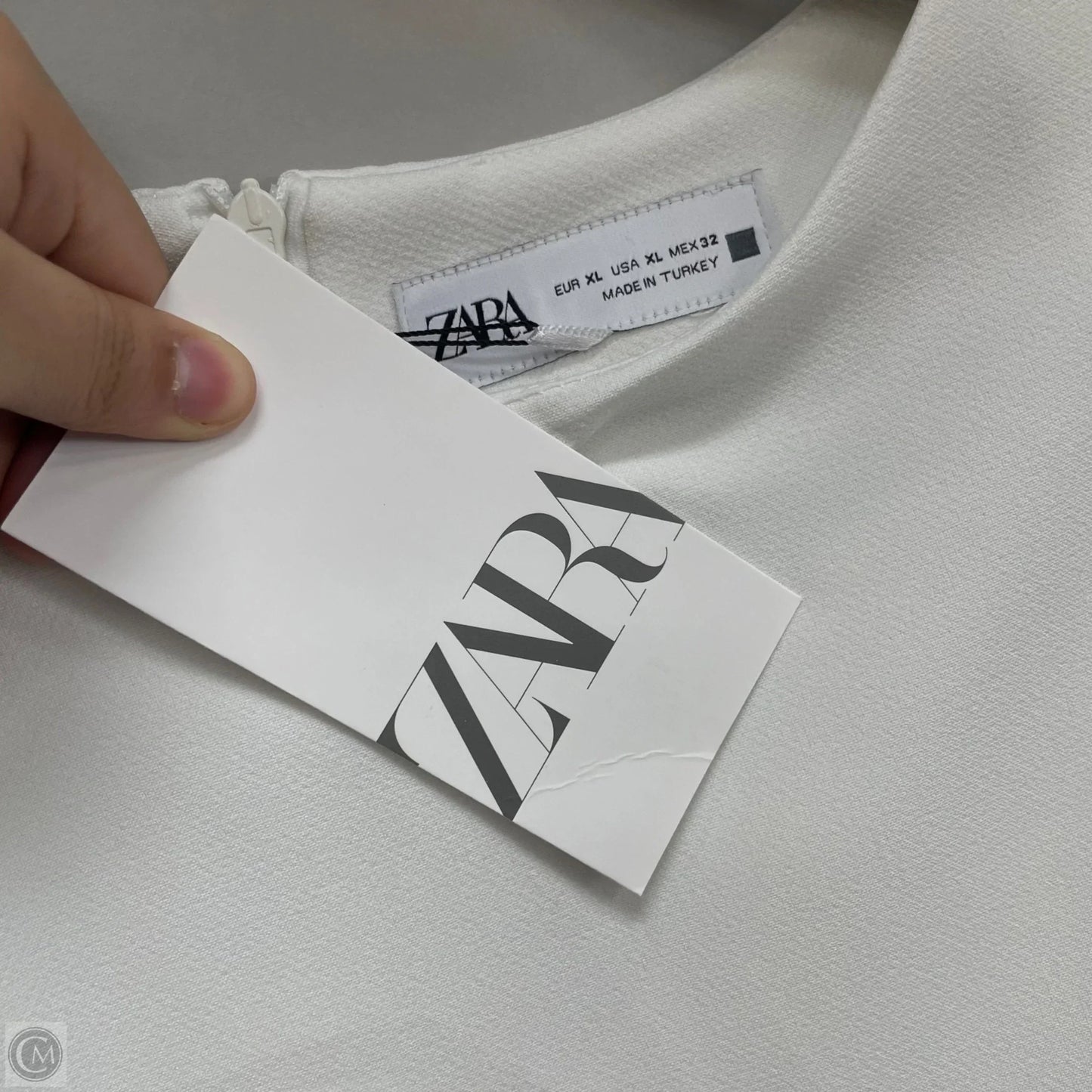 Dress Party Midi By Zara In White, Size: Xl