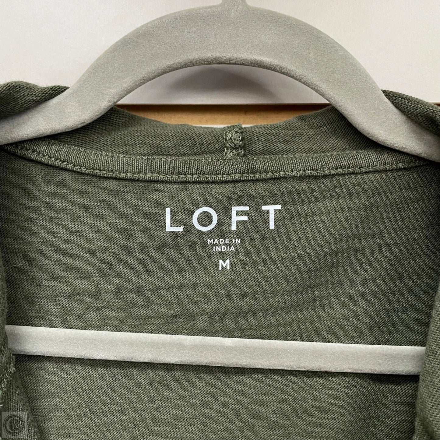 Sweater Cardigan By Loft In Green, Size: M