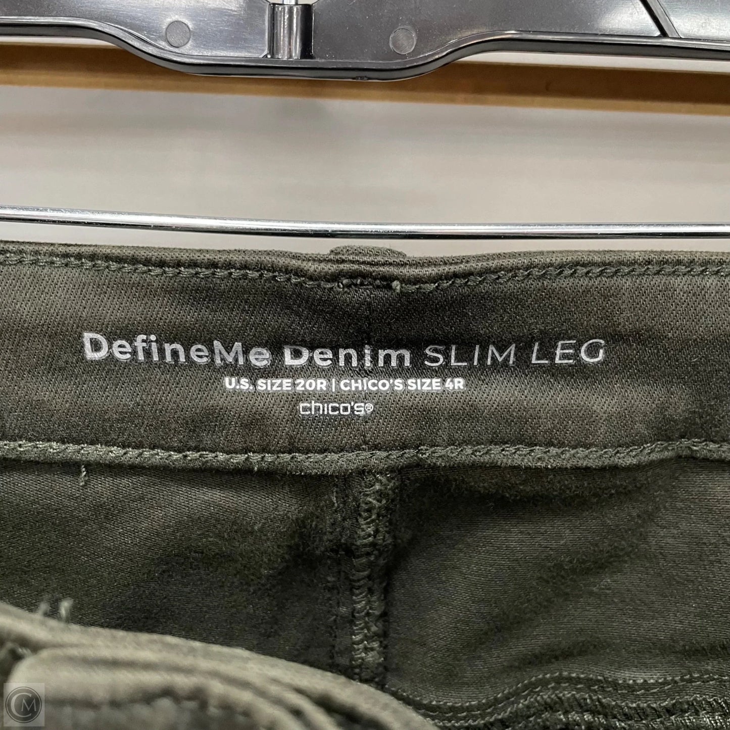 Jeans Straight By Chicos In Green, Size: 20