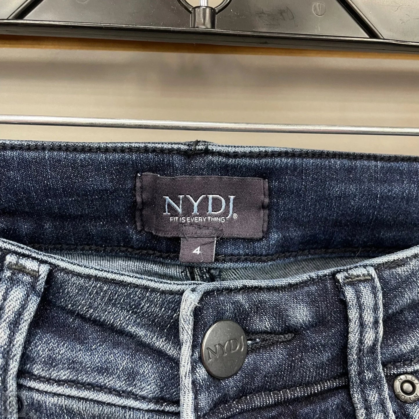 Jeans Straight By Not Your Daughters Jeans In Blue Denim, Size: 4