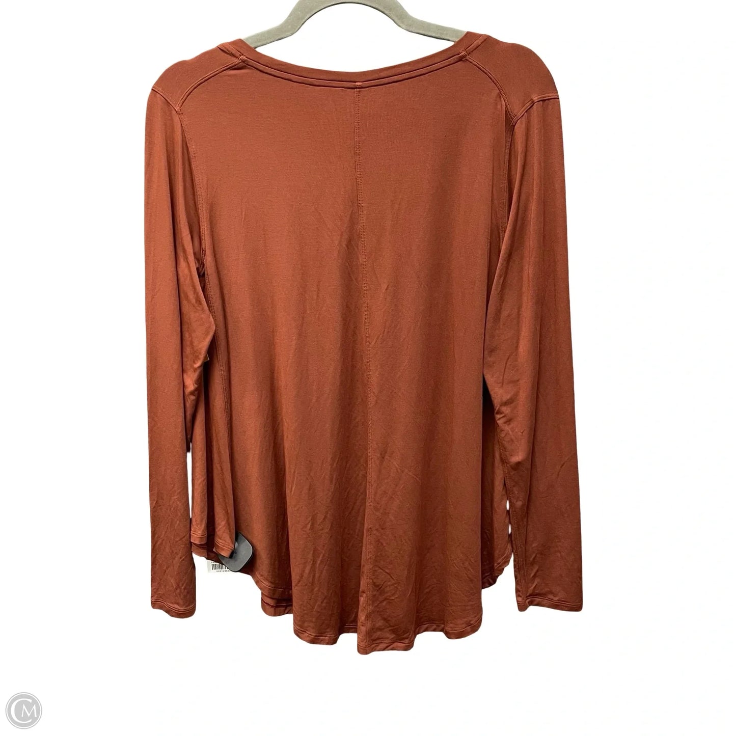 Athletic Top Long Sleeve Crewneck By Lululemon In Orange, Size: 4