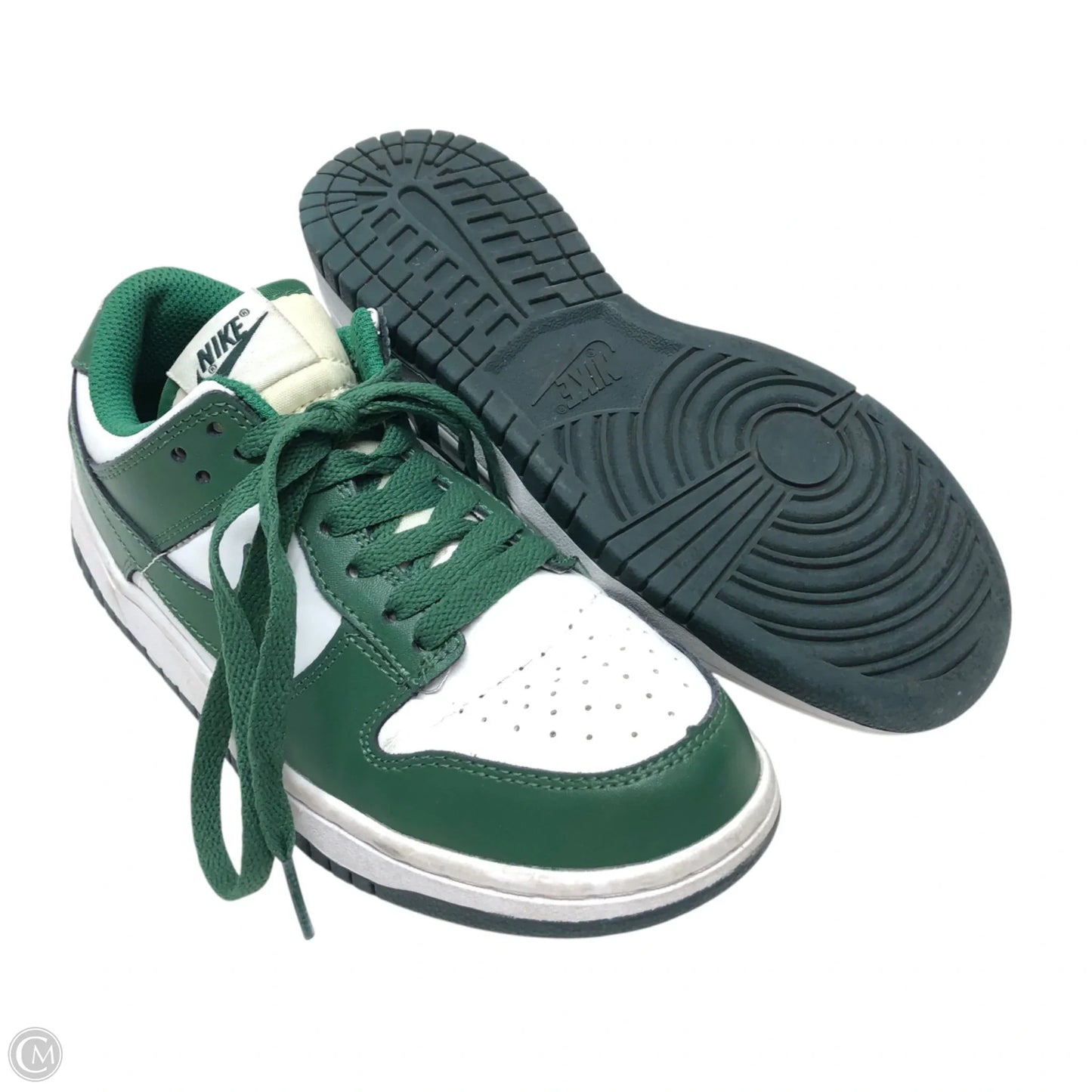 Shoes Sneakers By Nike In Green & White, Size: 7