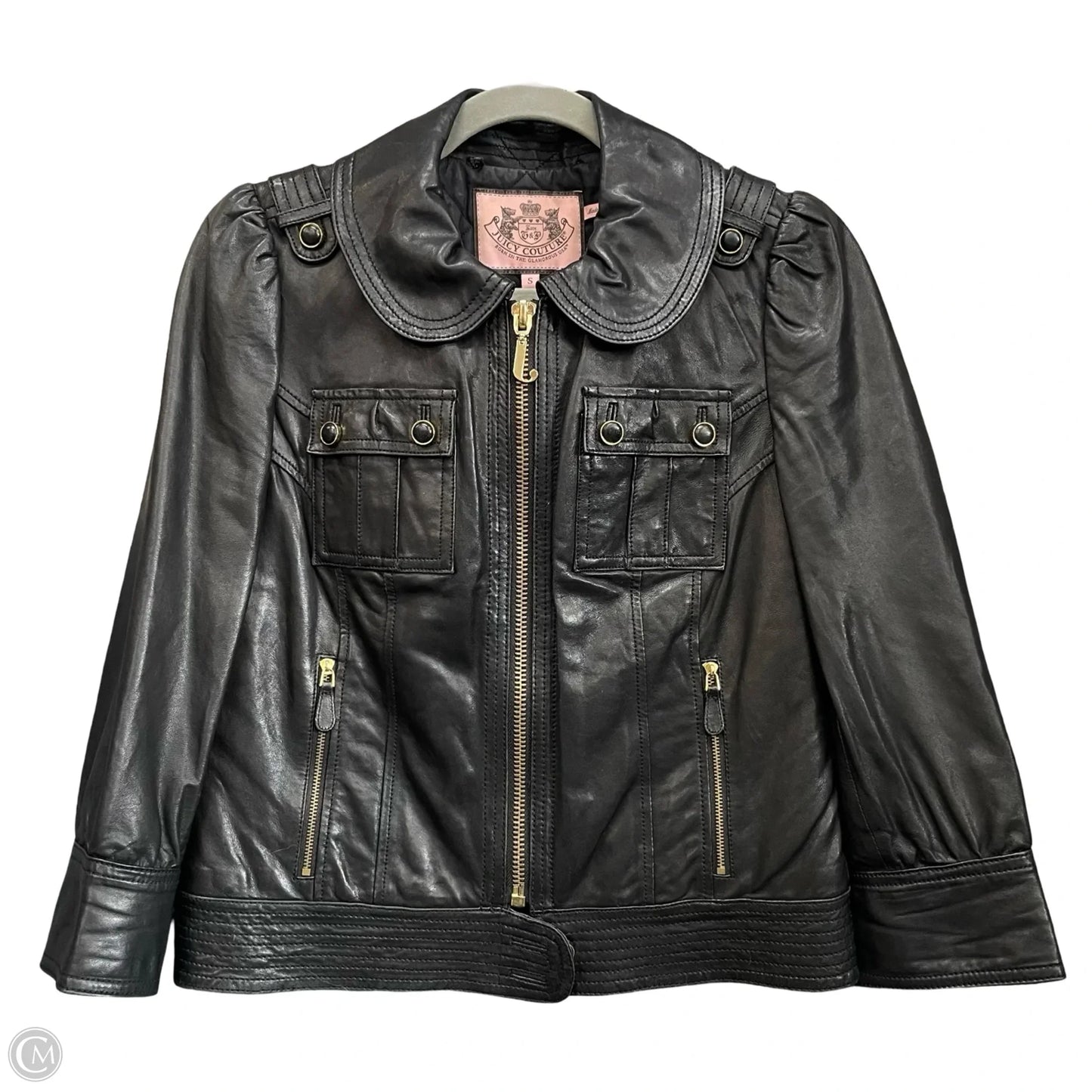 Jacket Leather By Juicy Couture In Black, Size: S
