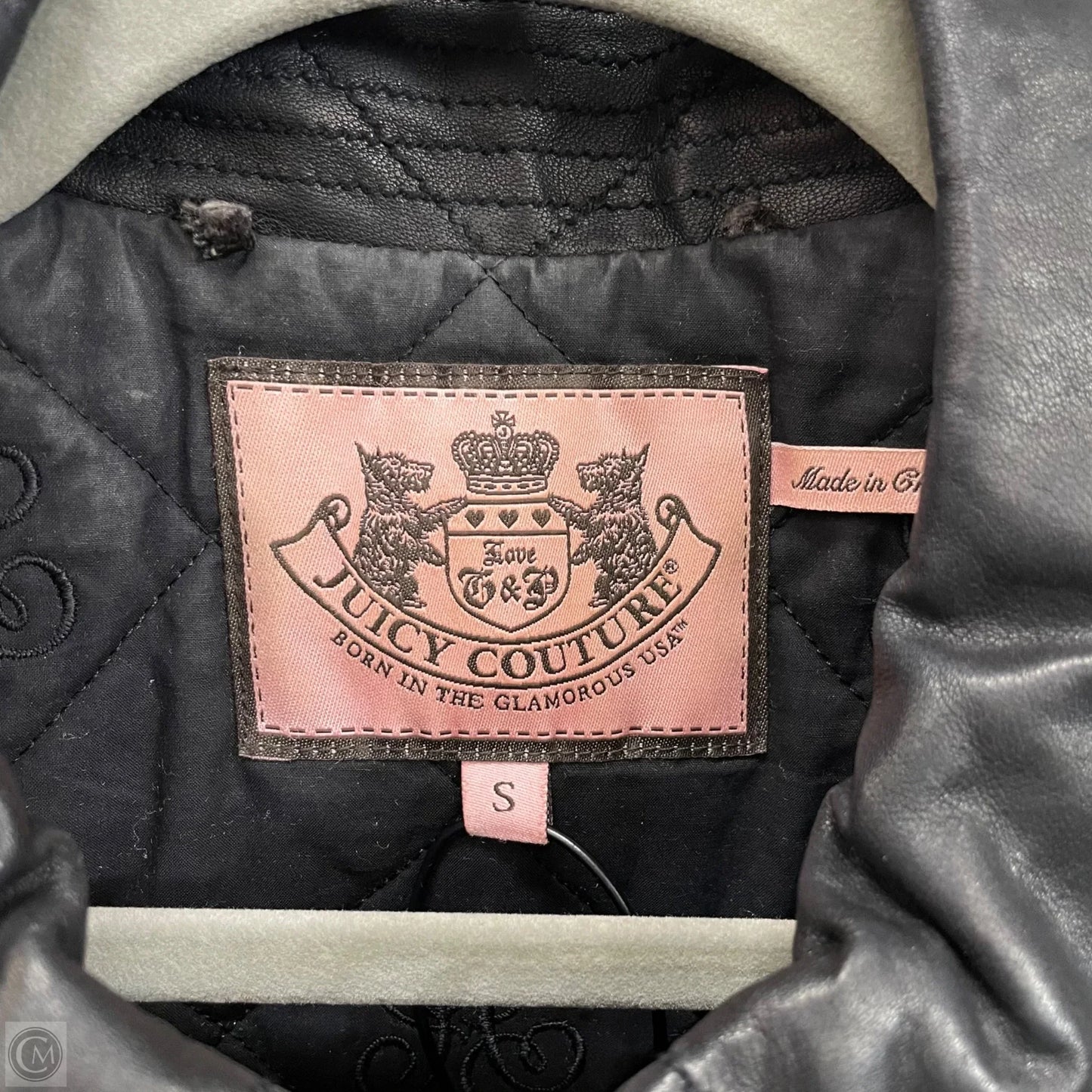 Jacket Leather By Juicy Couture In Black, Size: S