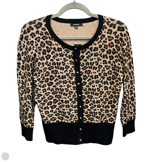 Cardigan By Premise In Animal Print, Size: M