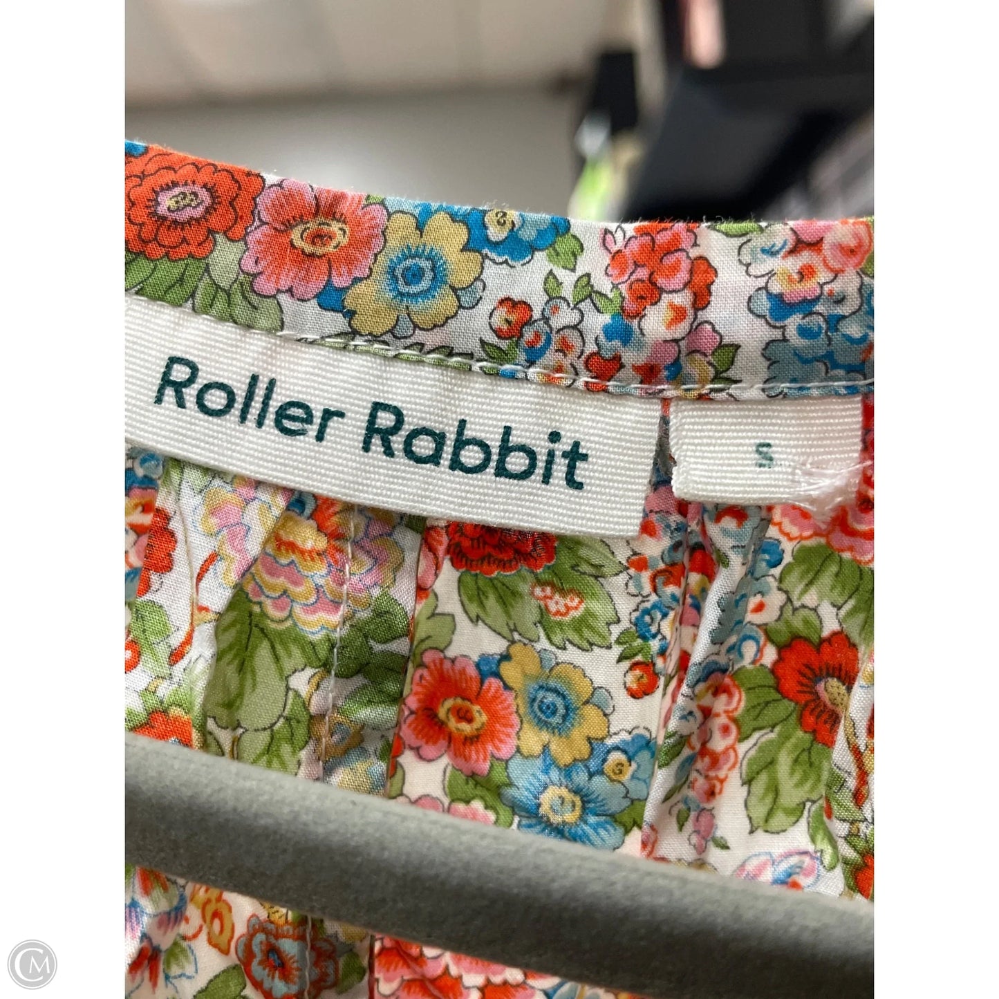 Top Short Sleeve By Roller Rabbit In Green & Red, Size: S