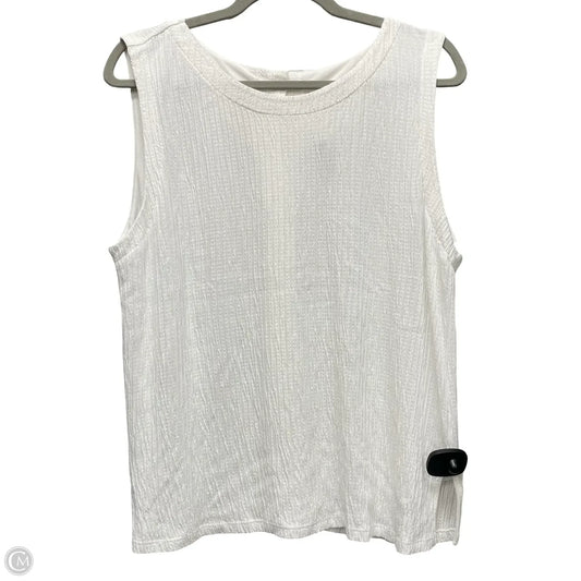 Top Sleeveless By Anthropologie In White, Size: L