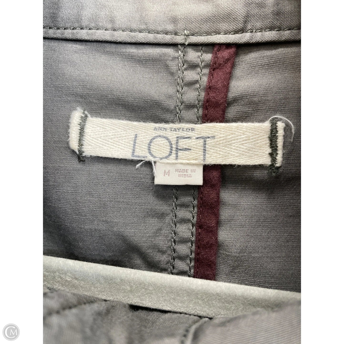 Jacket Shirt By Loft In Grey, Size: M