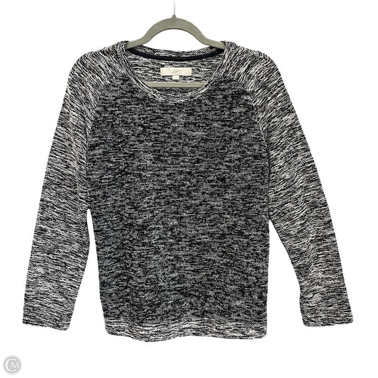 Sweater By Loft In Black & White, Size: M