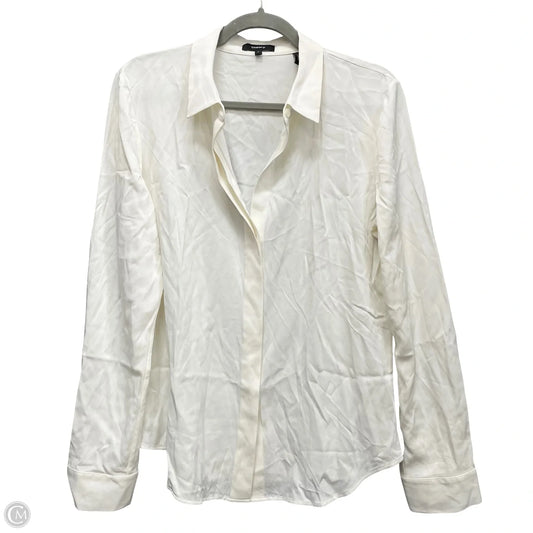Top Long Sleeve By Theory In Ivory, Size: L