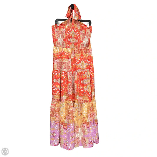 Dress Casual Midi By Grace Karin In Orange & Pink, Size: Xl