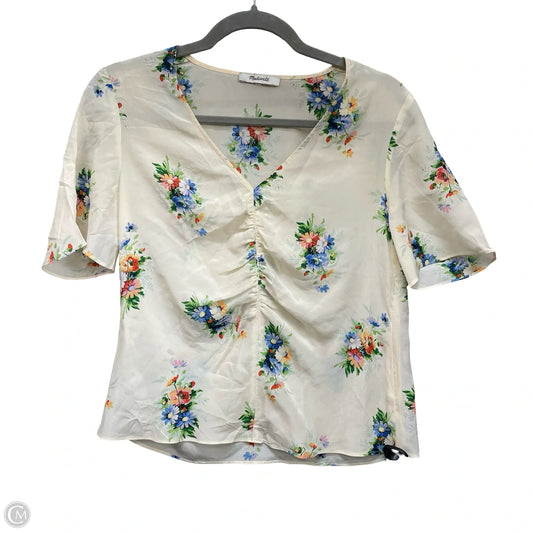 Top Short Sleeve By Madewell In Cream, Size: Xs