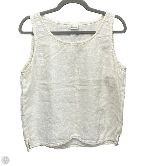 Top Sleeveless By Eileen Fisher In Ivory, Size: M