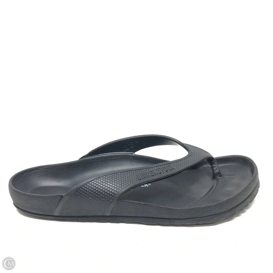 Sandals Flip Flops By Birkenstock In Black, Size: 9