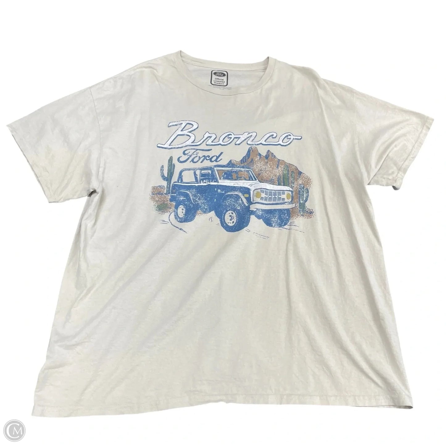 Top Short Sleeve Basic By Clothes Mentor In Cream, Size: Xl