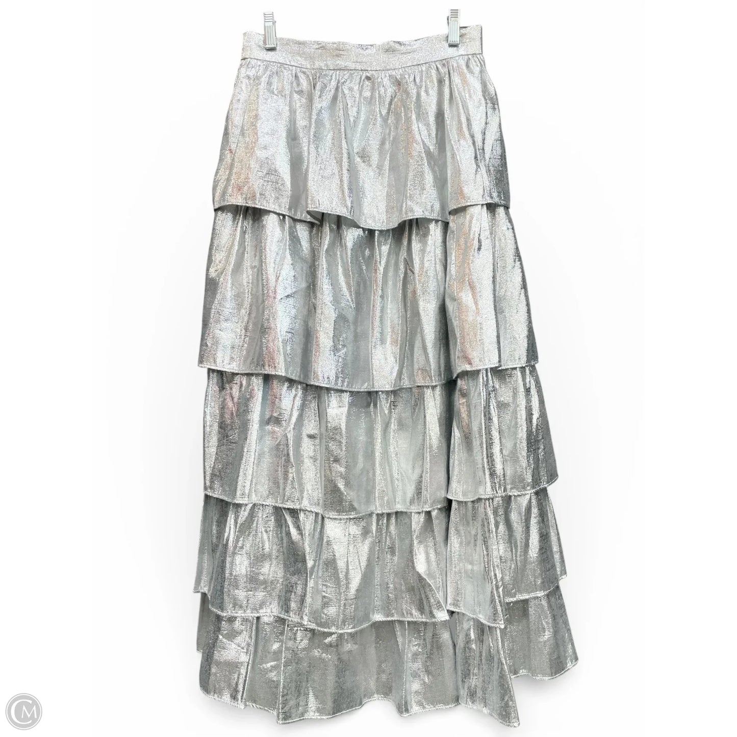 Skirt Midi By Antonio Melani In Silver, Size: 2
