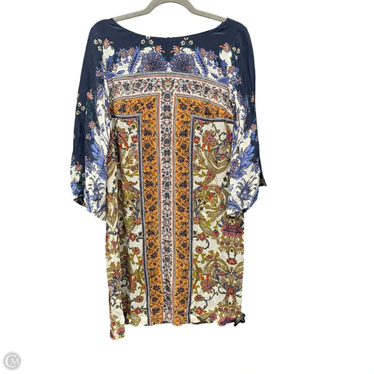 Dress Casual Short By Maeve In Blue & Orange, Size: 4