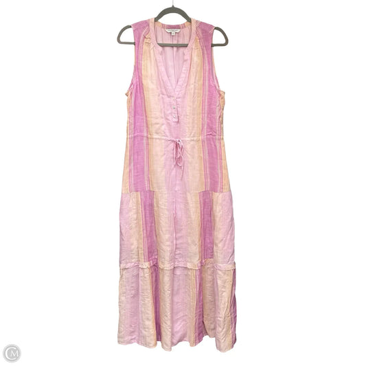 Dress Casual Midi By Liverpool In Pink & Purple, Size: Xl