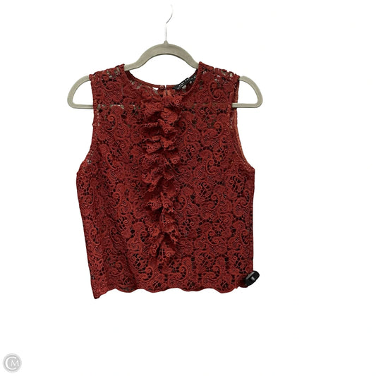 Top Sleeveless By Zara Women In Orange, Size: M