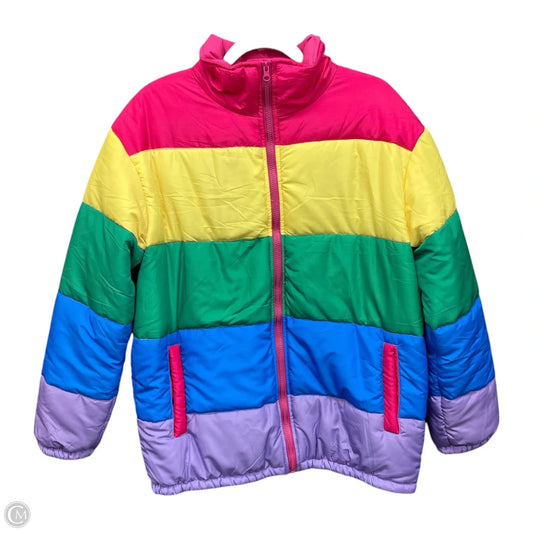 Jacket Puffer & Quilted By Jess Lea In Multi-colored, Size: L
