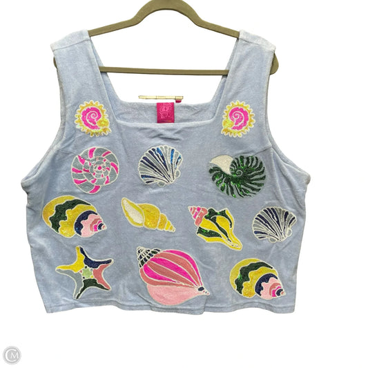 Top Sleeveless By Cmb In Blue, Size: Xxl