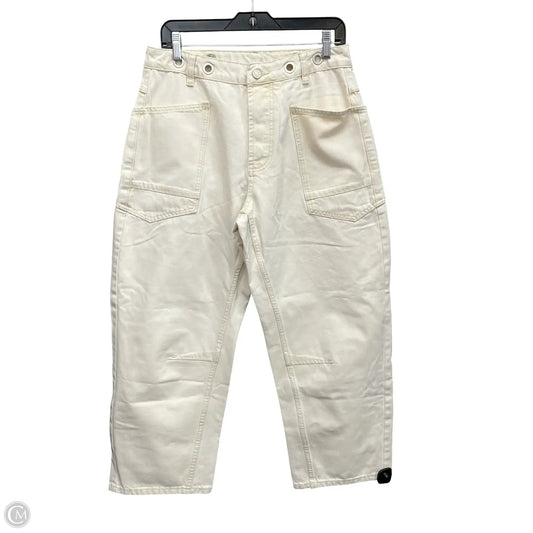 Jeans Wide Leg By Clothes Mentor In Cream, Size: L