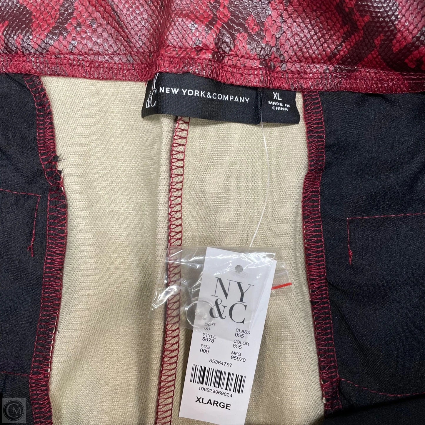 Pants Other By New York And Co In Black & Red, Size: Xl