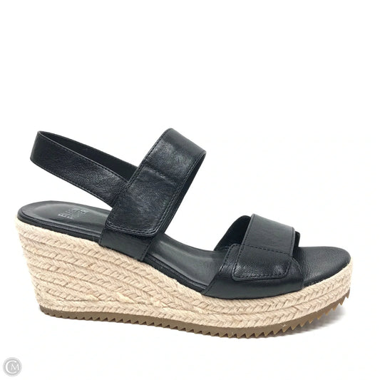 Sandals Heels Wedge By Eileen Fisher In Black, Size: 7.5