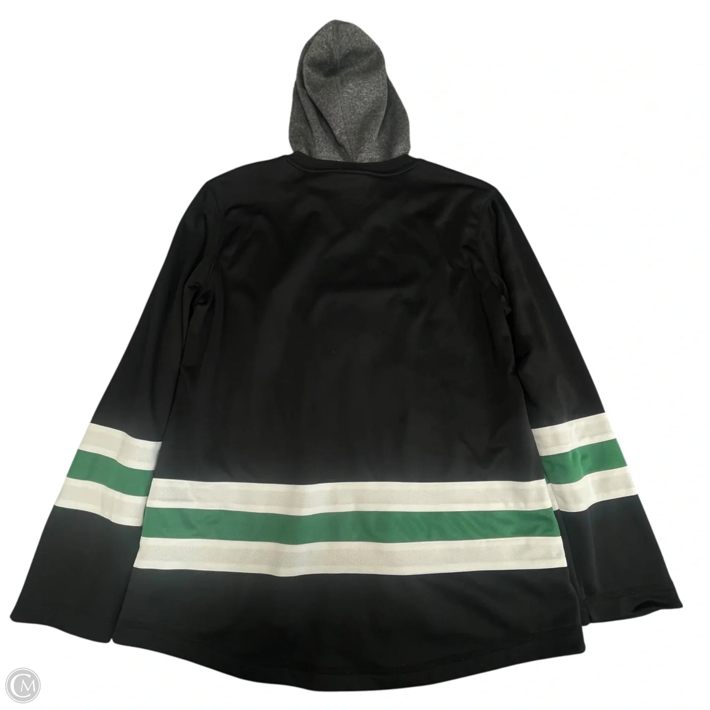 Sweatshirt Hoodie By Reebok In Black & Green, Size: Xl