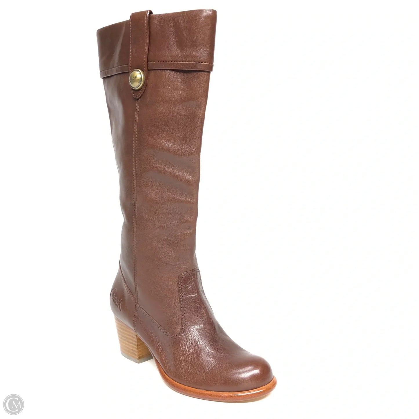 Boots Designer By Coach In Brown, Size: 5