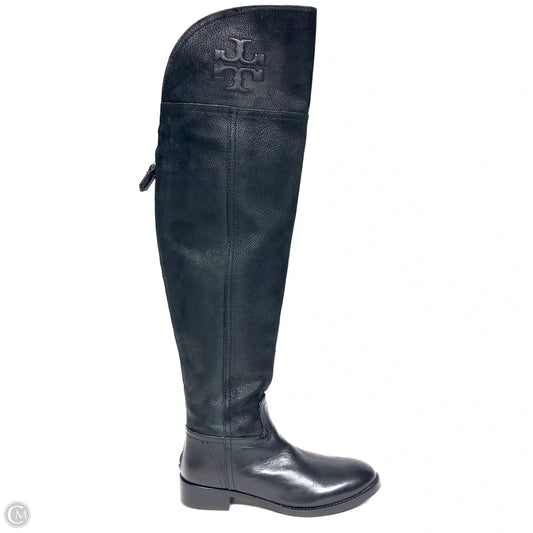 Boots Designer By Tory Burch In Black, Size: 5