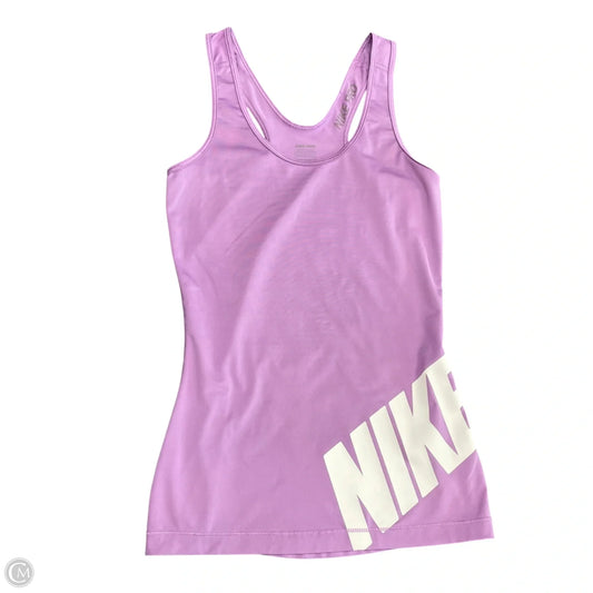 Athletic Tank Top By Nike Apparel In Purple, Size: Xs