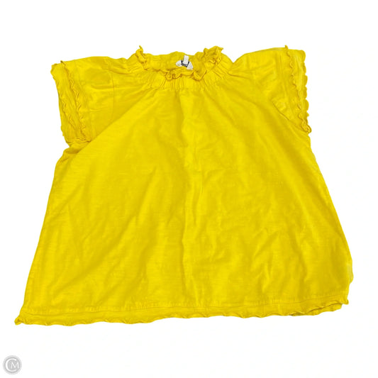 Top Short Sleeve By Crown And Ivy In Yellow, Size: L
