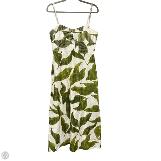 Dress Casual Midi By Antonio Melani In Green & White, Size: 6