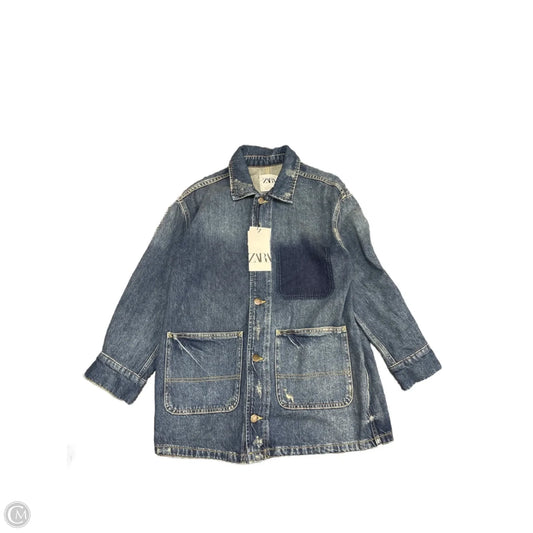 Jacket Denim By Zara In Blue Denim, Size: Xs