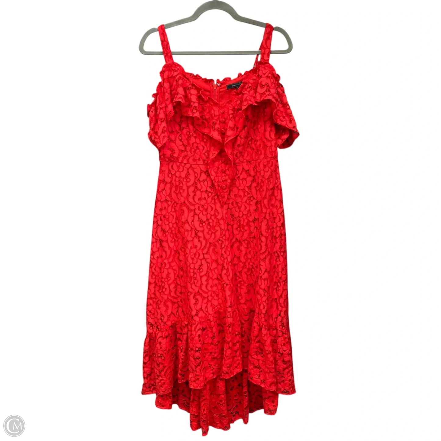 Dress Party Midi By Bcbgmaxazria In Red, Size: M