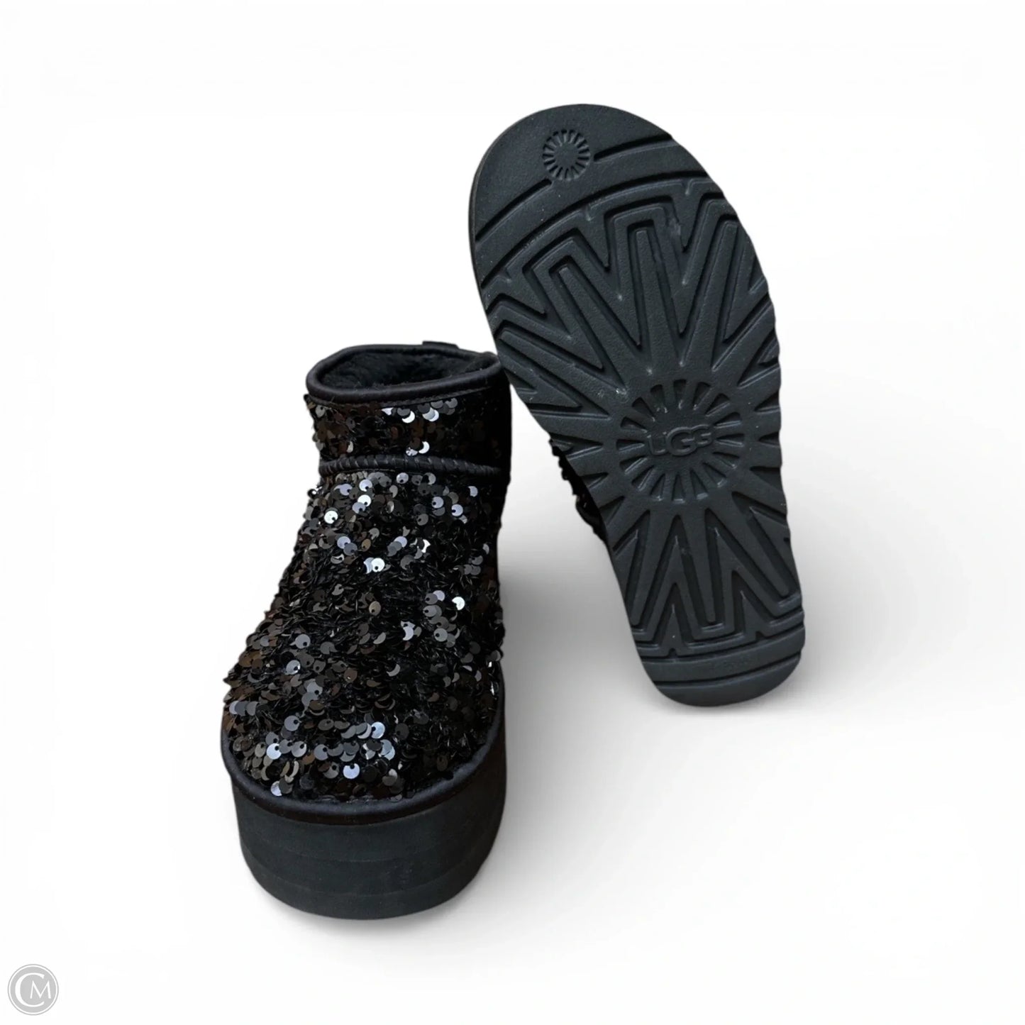 Boots Ankle Heels By Ugg In Black, Size: 7