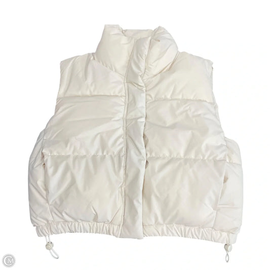 Vest Puffer & Quilted By Love Tree In Cream, Size: Xs