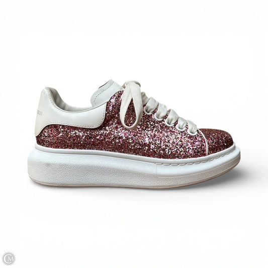 Shoes Luxury Designer By Alexander Mcqueen In Pink & White, Size: 5