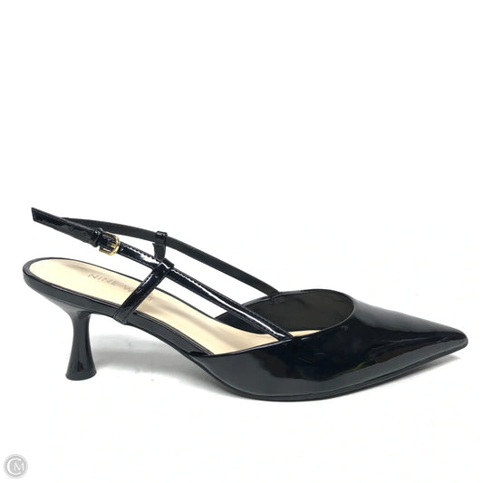 Sandals Heels Kitten By Nine West In Black, Size: 9