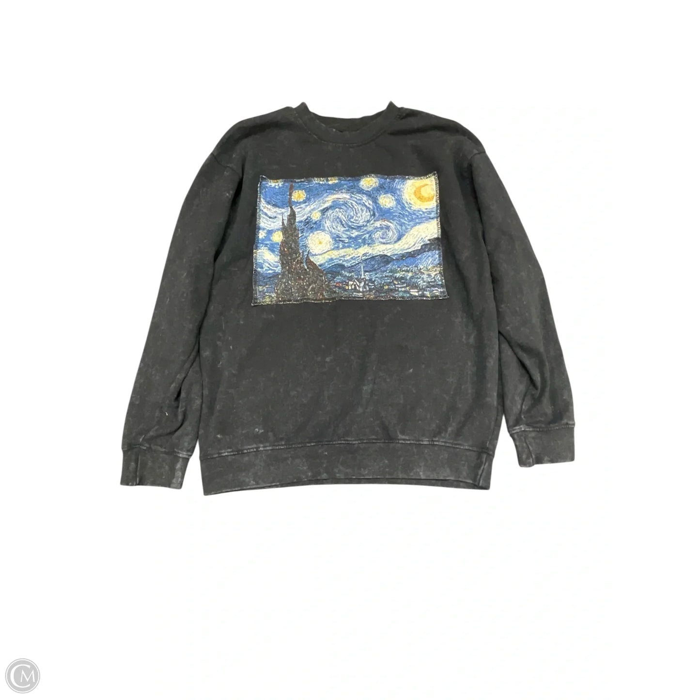 Sweatshirt Crewneck By Clothes Mentor In Black, Size: M
