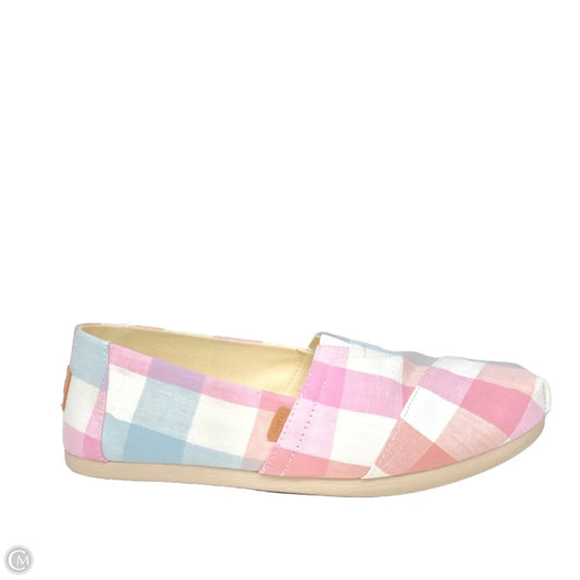 Shoes Flats By Toms In Blue & Pink, Size: 8