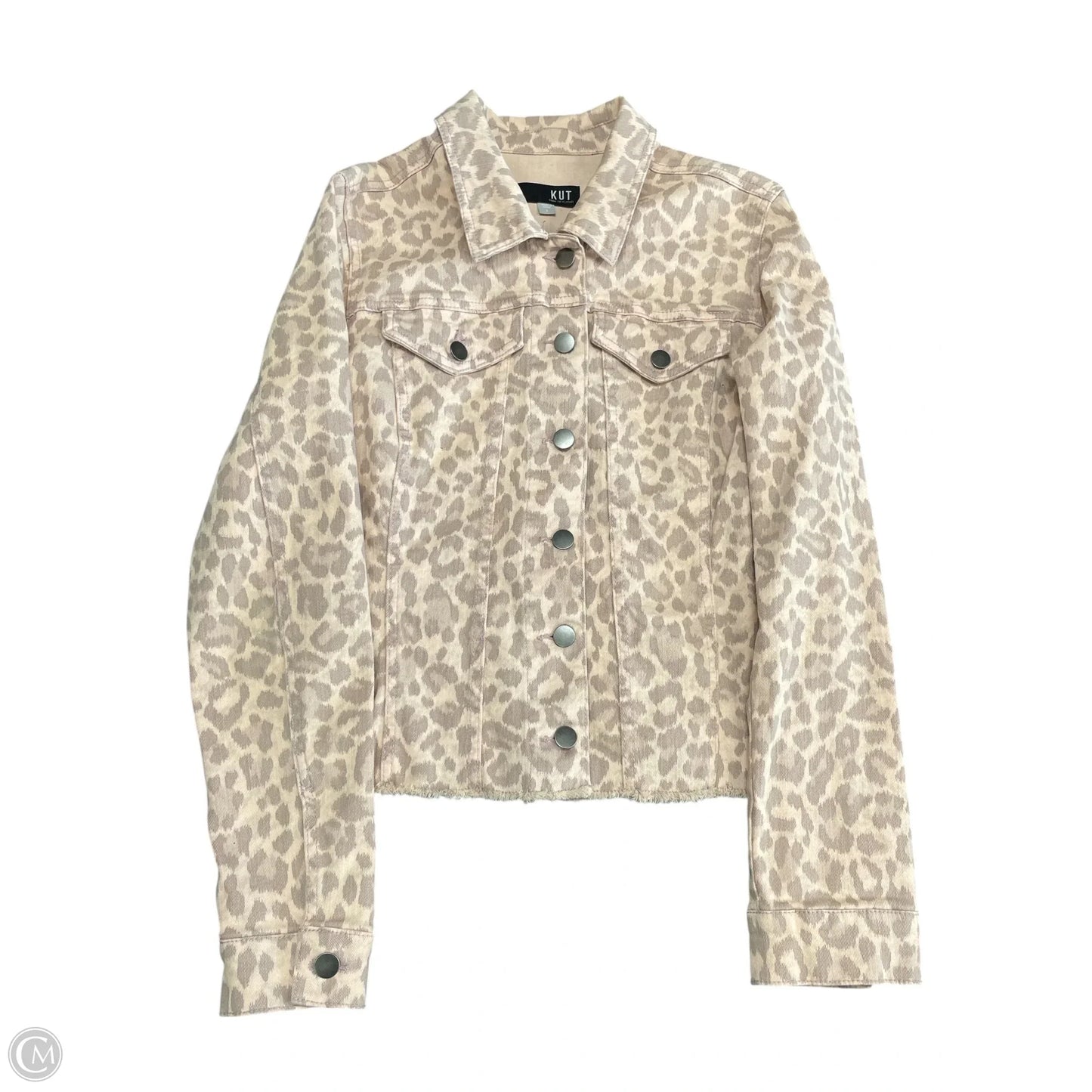 Jacket Denim By Kut In Peach, Size: L