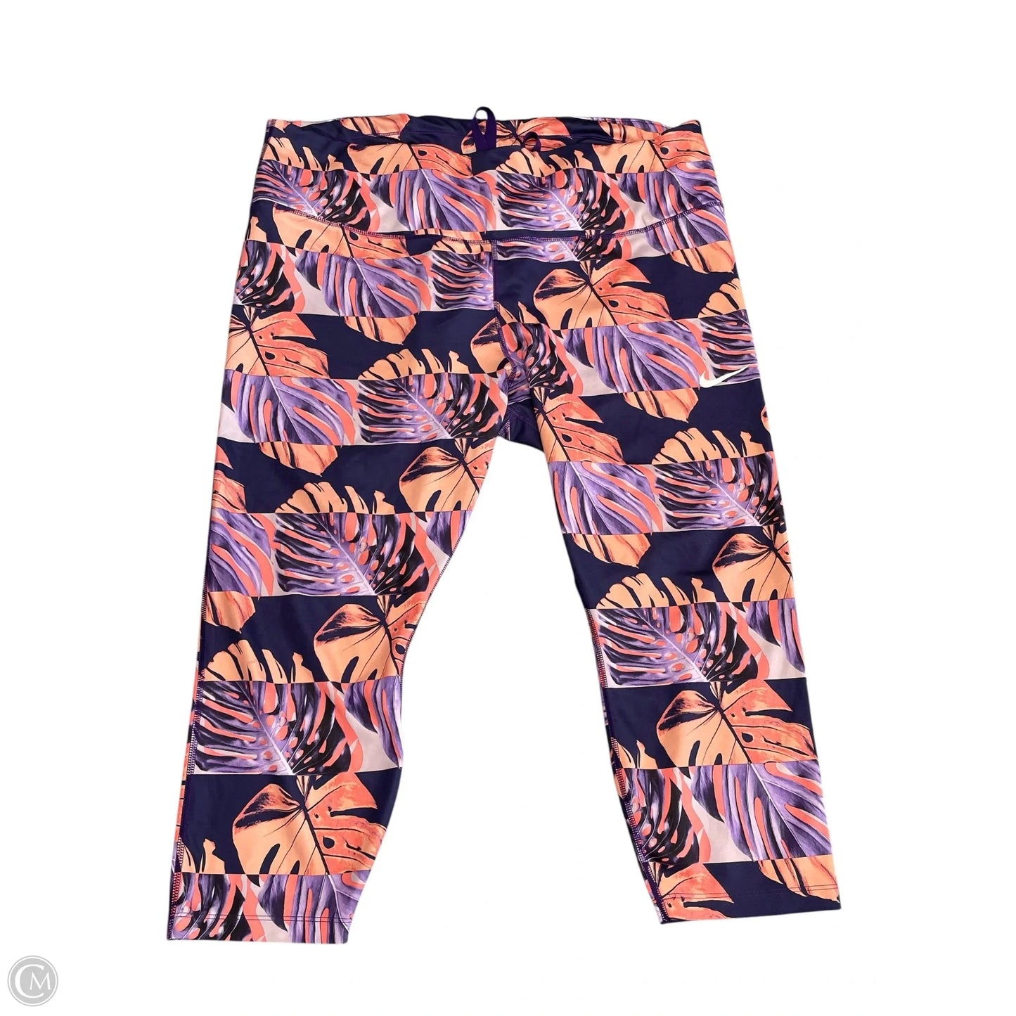 Athletic Capris By Nike Apparel In Orange & Purple, Size: 3x